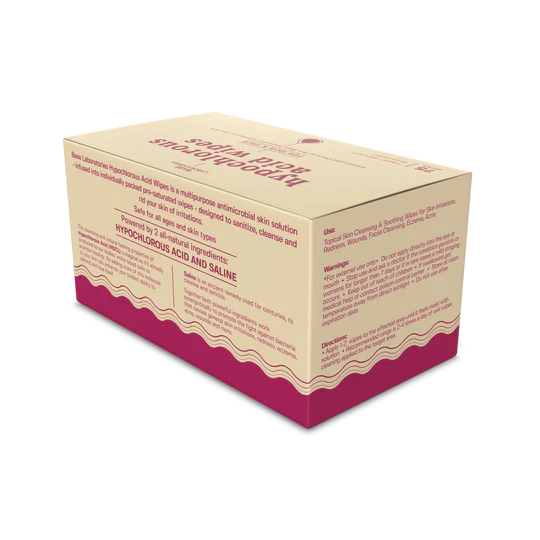 Box of Sanaa Probiotic Acid Wipes with text on a white background