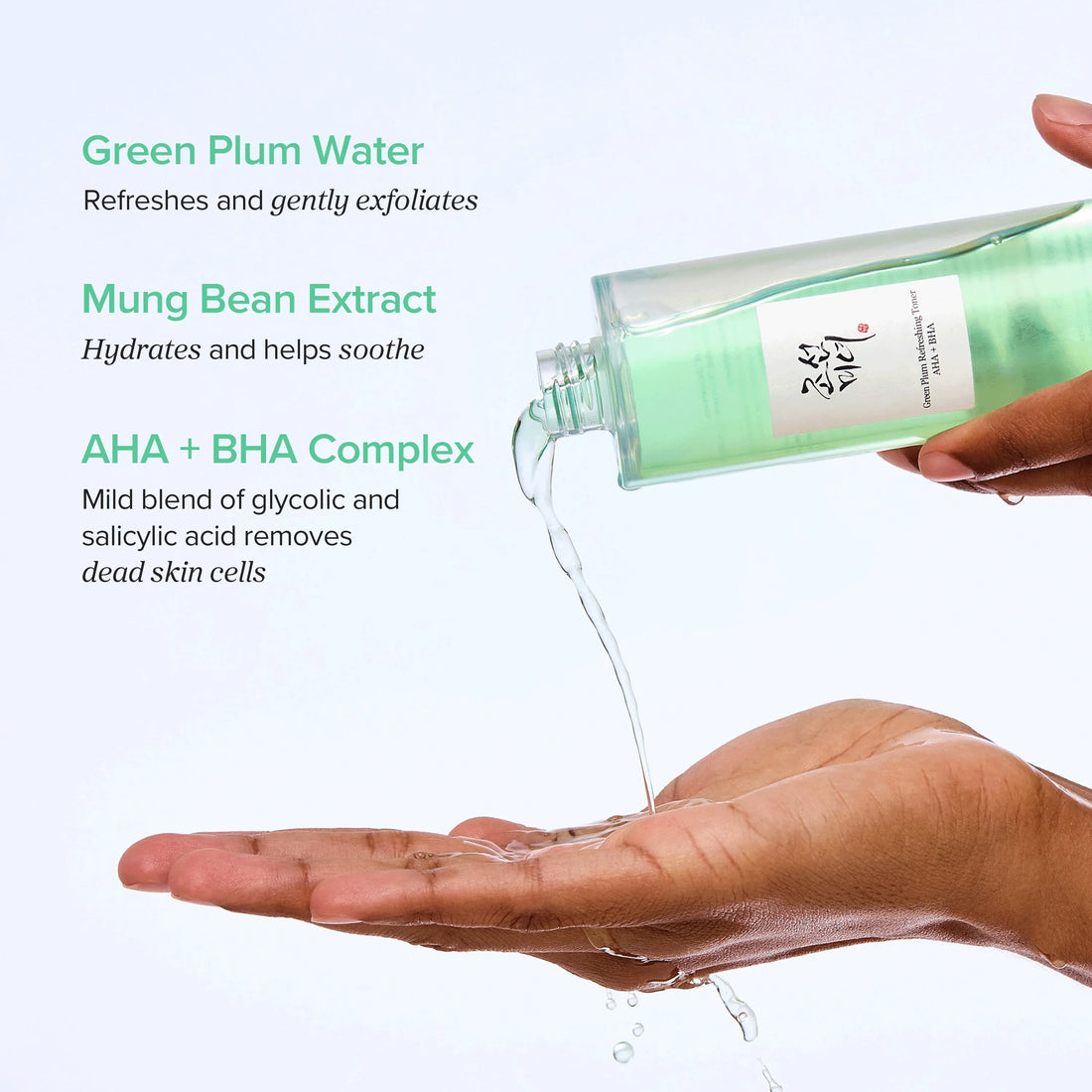 Skincare bottle with a white cap on a white background