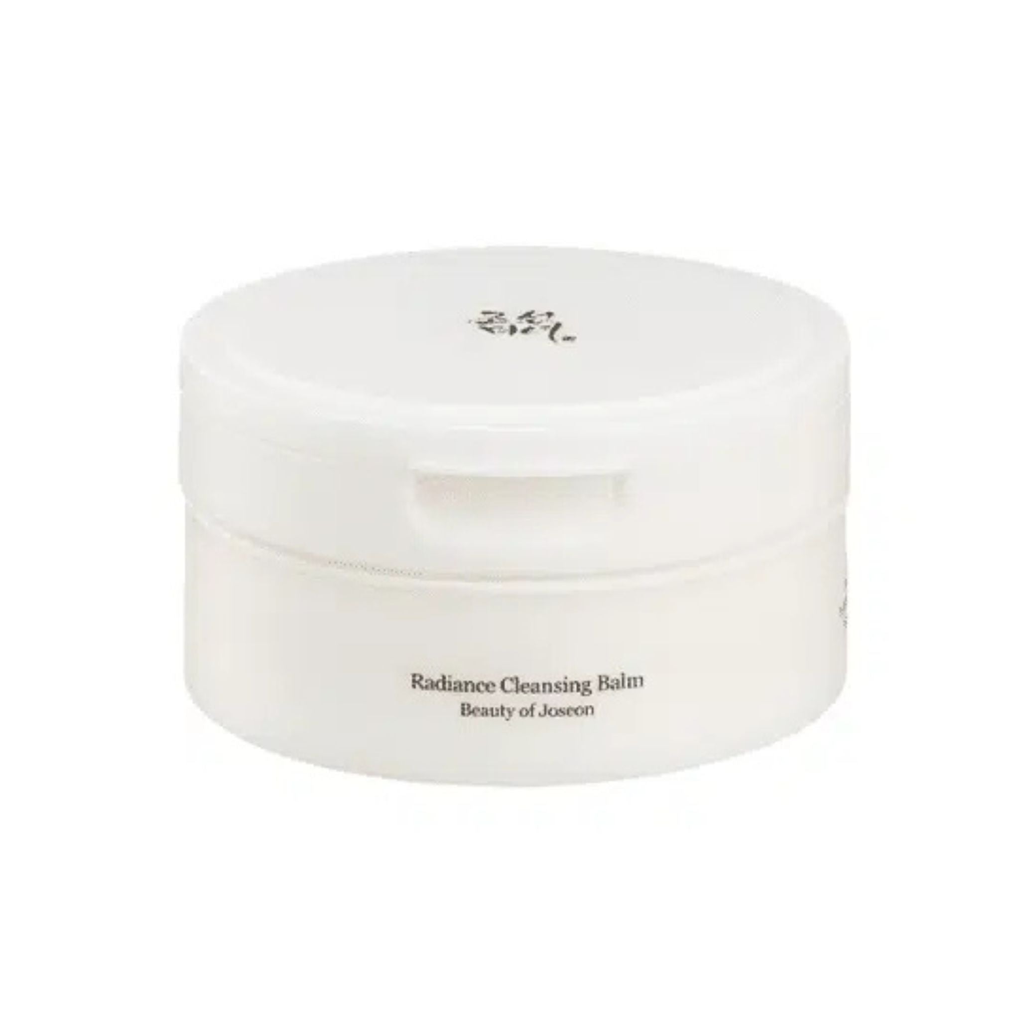 White jar of Radiance Cleansing Balm on a white background