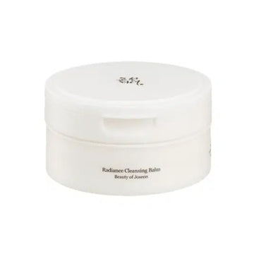 White jar of Radiance Cleansing Balm on a white background