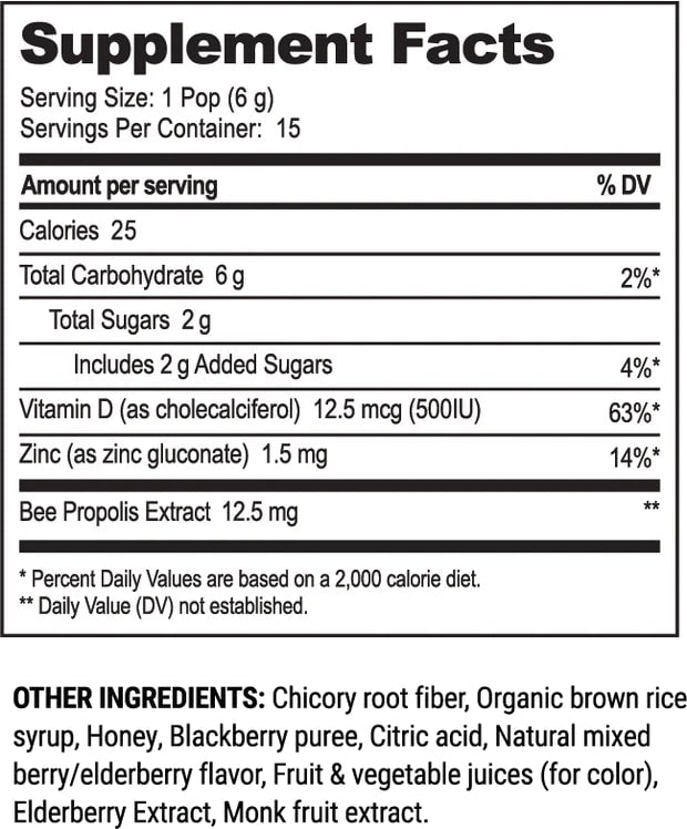 Supplement facts label with nutritional information and ingredients listed.
