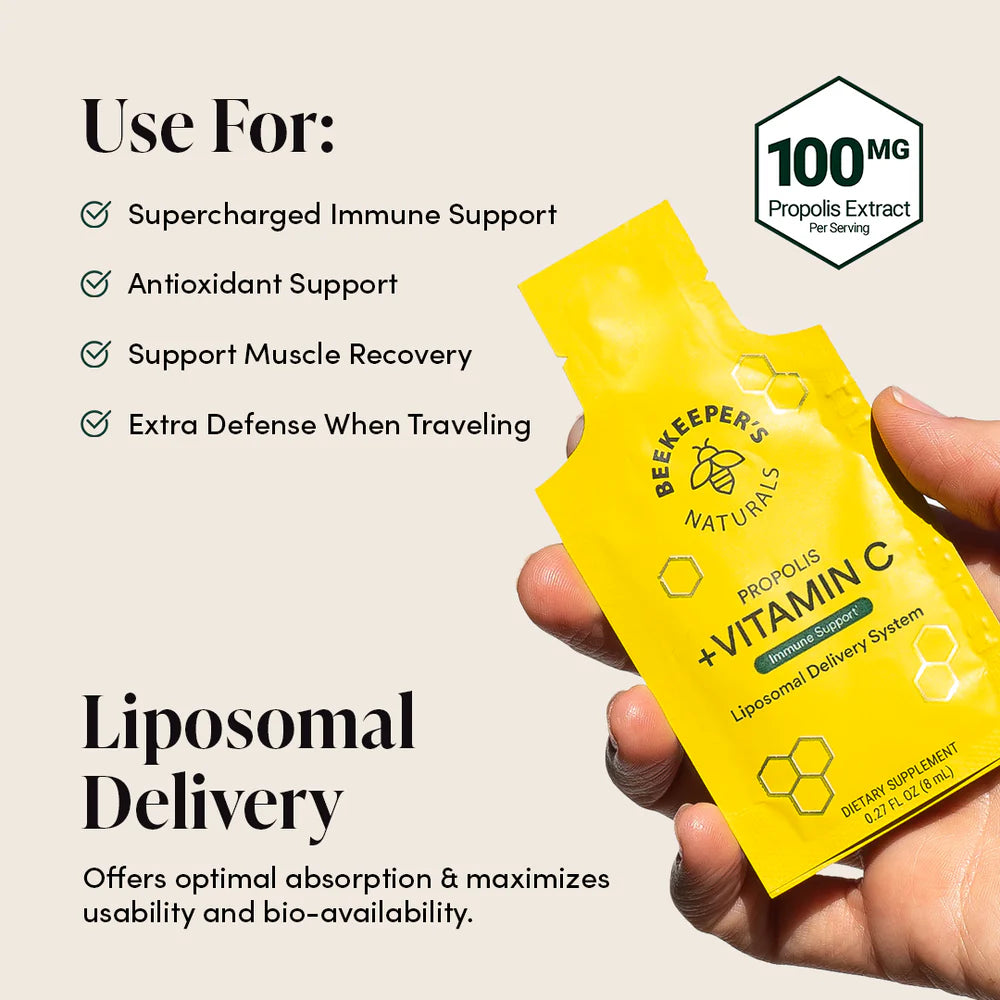 Beekeeper's Naturals: Propolis + Vitamin C Liposomal benefits 2