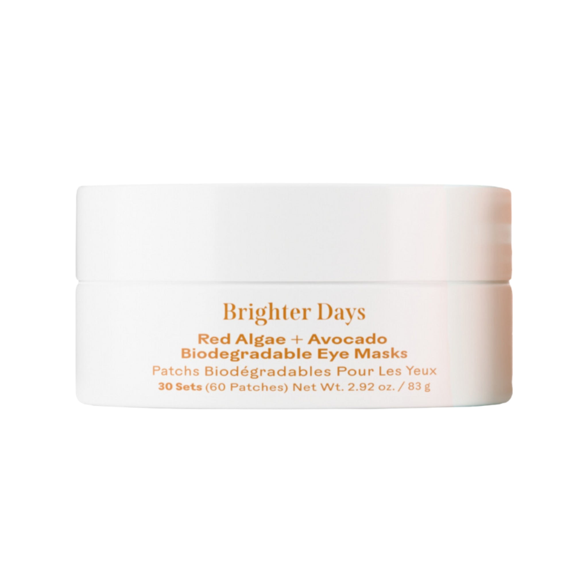 Brighter Days Red Algae + Avocado Biodegradable Eye Masks jar product photo | The Pharmacy Lab