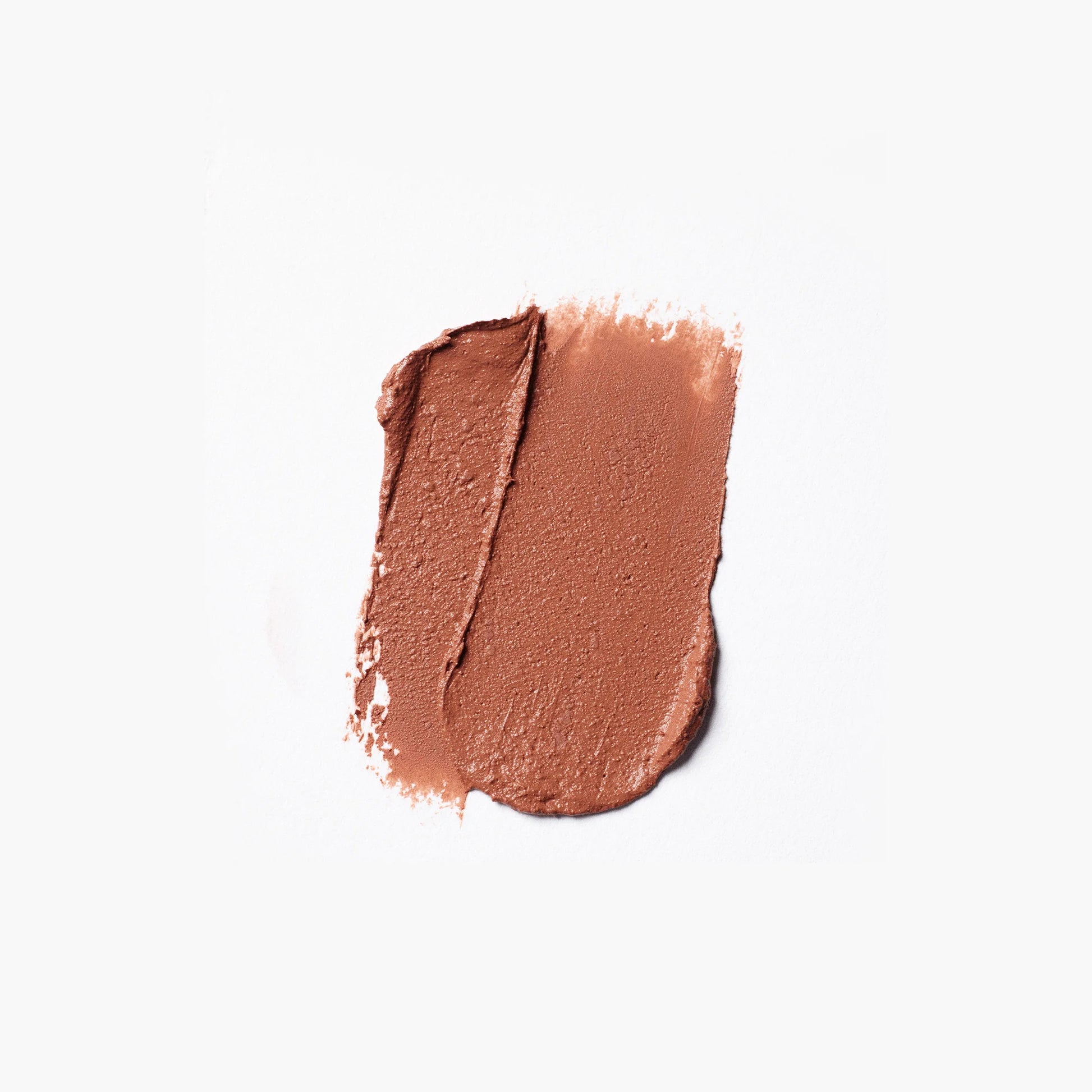Brown makeup swatch on a white background