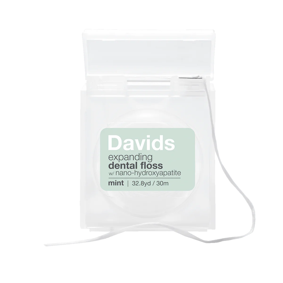 Davids dental floss package on a white background