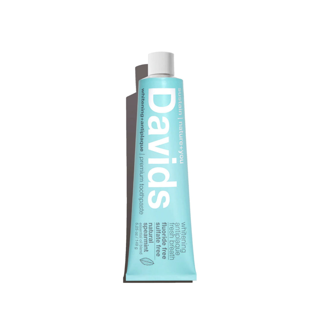 A tube of Davids Whiskering Face Cream in a light blue color with a white cap, shown on a plain white background.