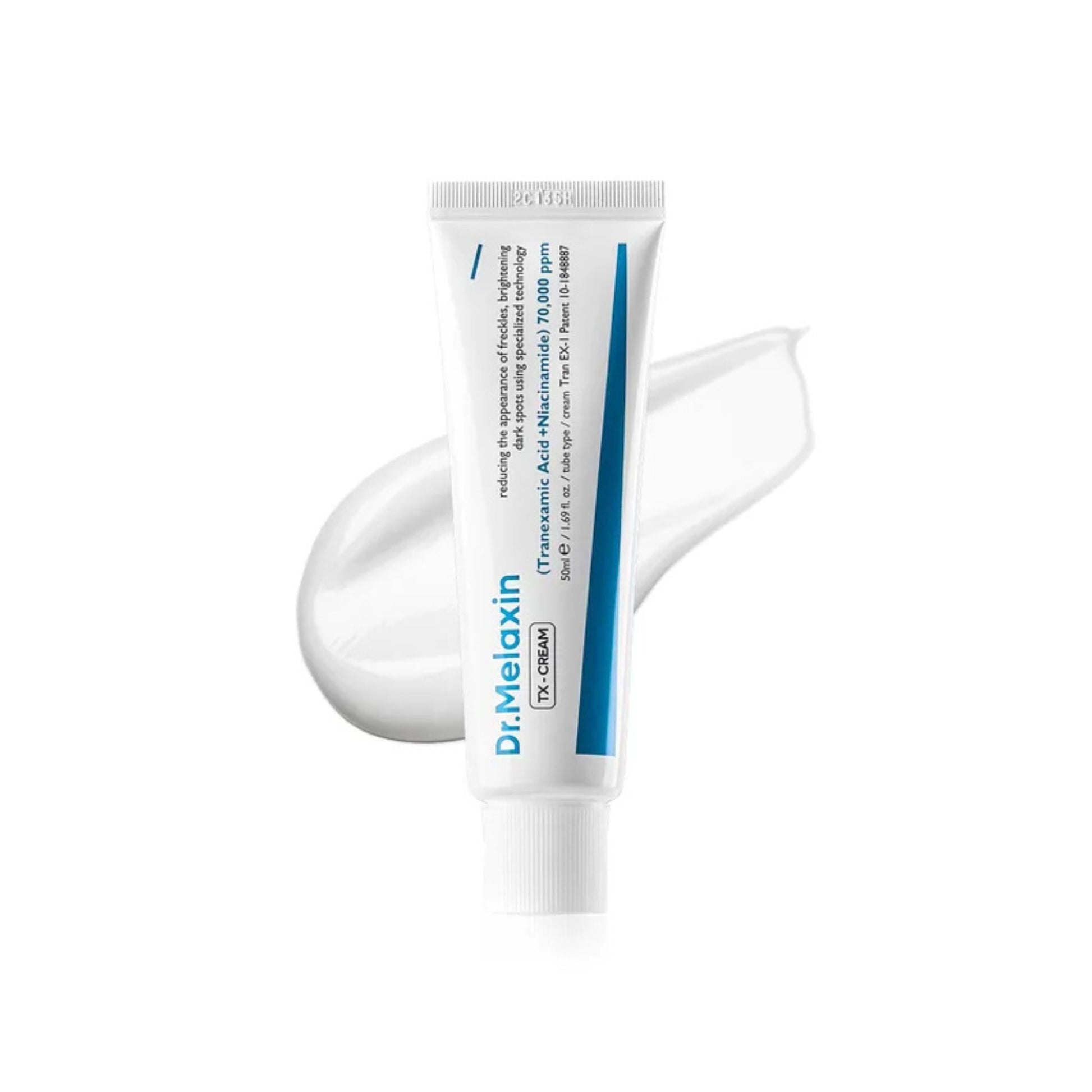 Tube of Dermelaxin cream on a white background