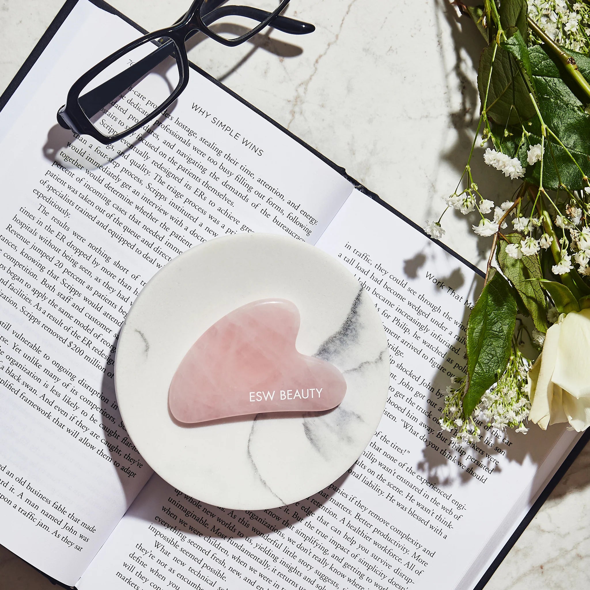 ESW Beauty Rose Quartz Gua Sha