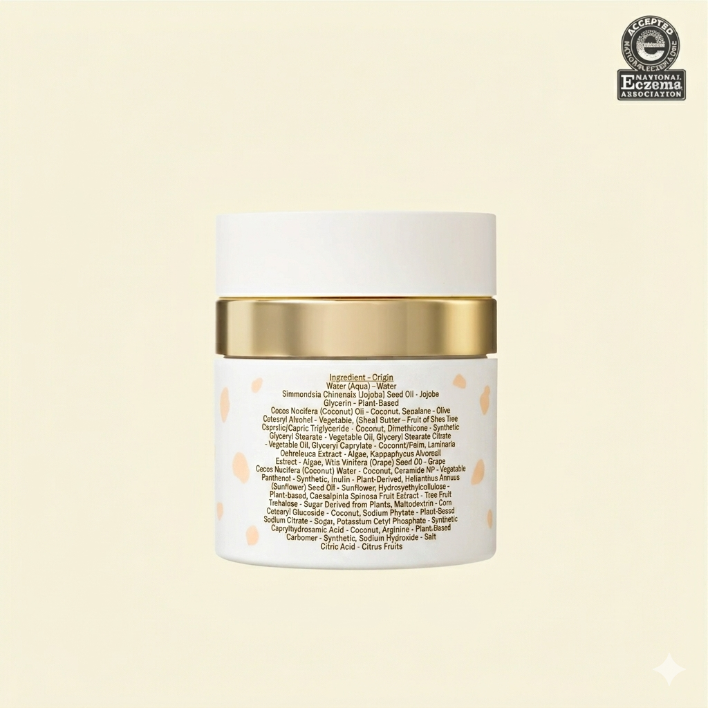 EllaOla Moisturizing Baby Face Cream in a white and gold jar for gentle infant skincare.