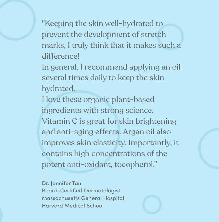 Text on a light blue background with a quote from Dr. Jennifer Tan, a board-certified dermatologist.