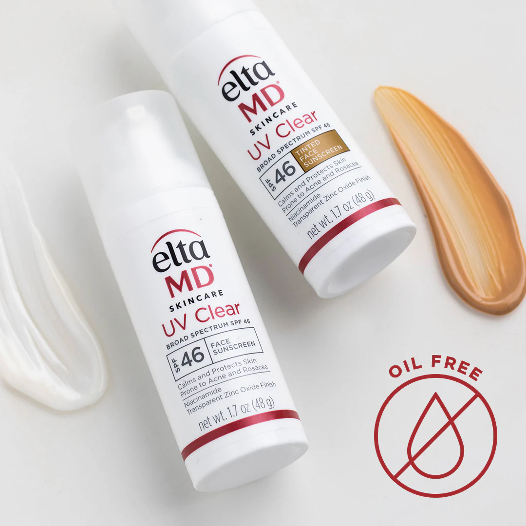 EltaMD UV Clear Broad Spectrum SPF 46 – lightweight facial sunscreen with niacinamide and zinc oxide that calms, protects, and prevents acne or rosacea flare-ups.