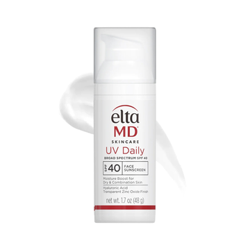 Elta MD UV Daily sunscreen bottle on a white background