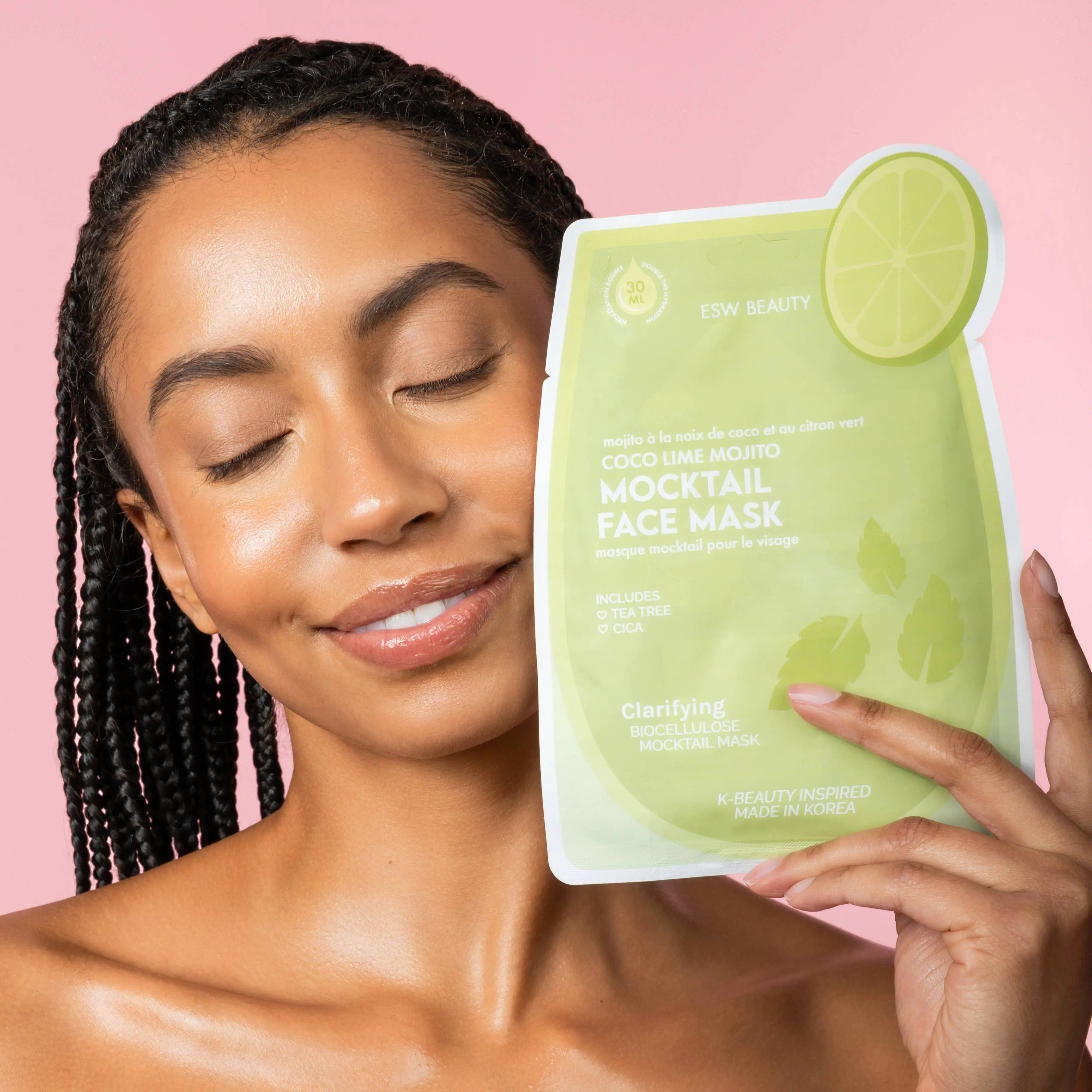 ESW Beauty Coco Lime Mojito Clarifying Biocellulose Mocktail Mask