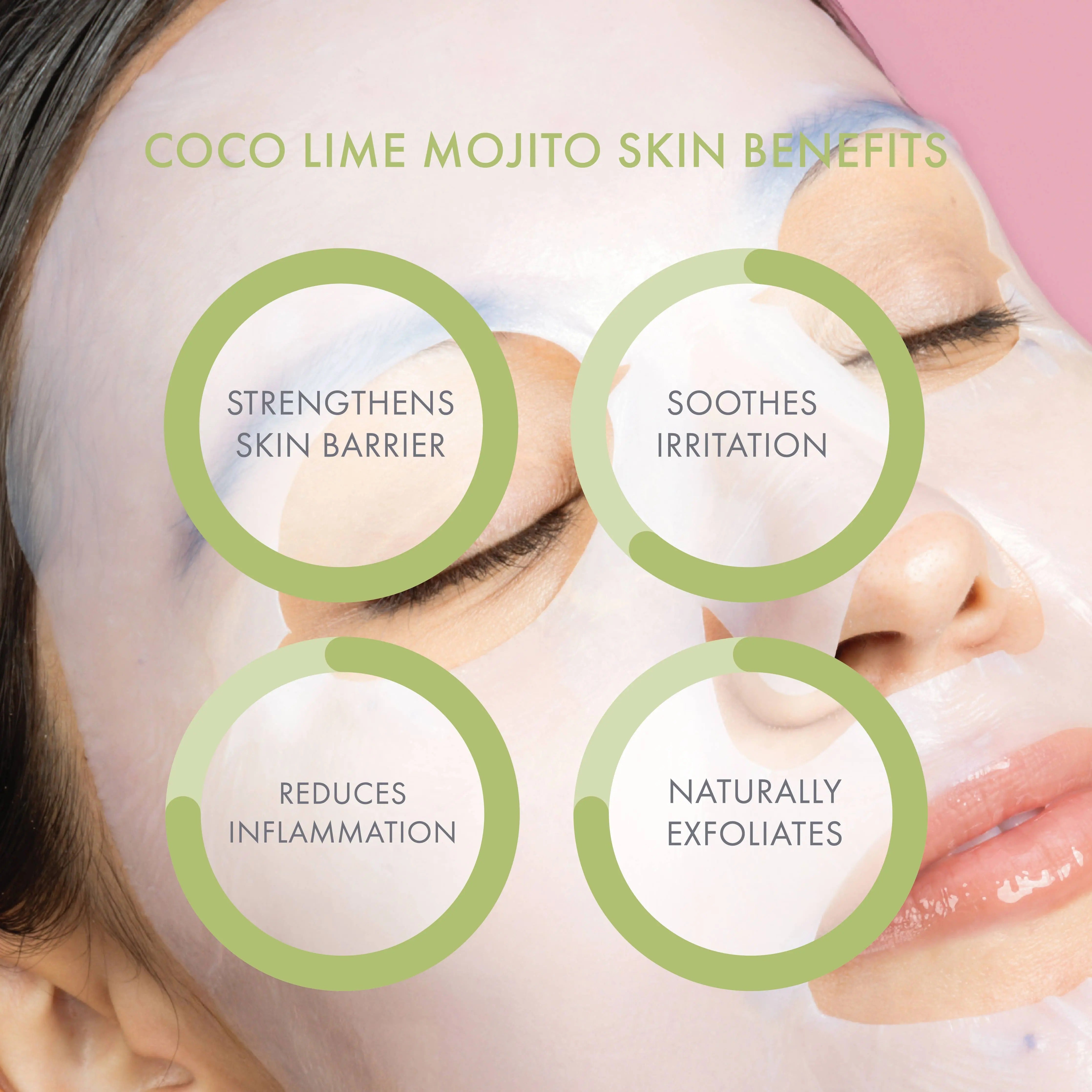 ESW Beauty Coco Lime Mojito Clarifying Biocellulose Mocktail Mask