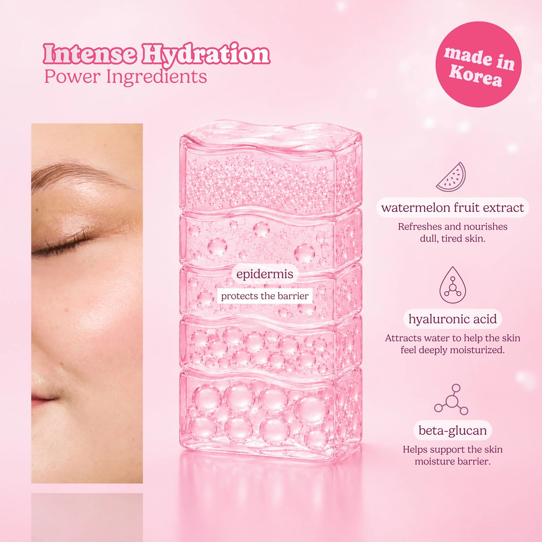 Esw Beauty The Pink Dream face mask packaging with watermelon slices and pink petals on a white background
