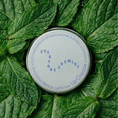 Lip balm container with 'Every Day Chemist' branding on a white background