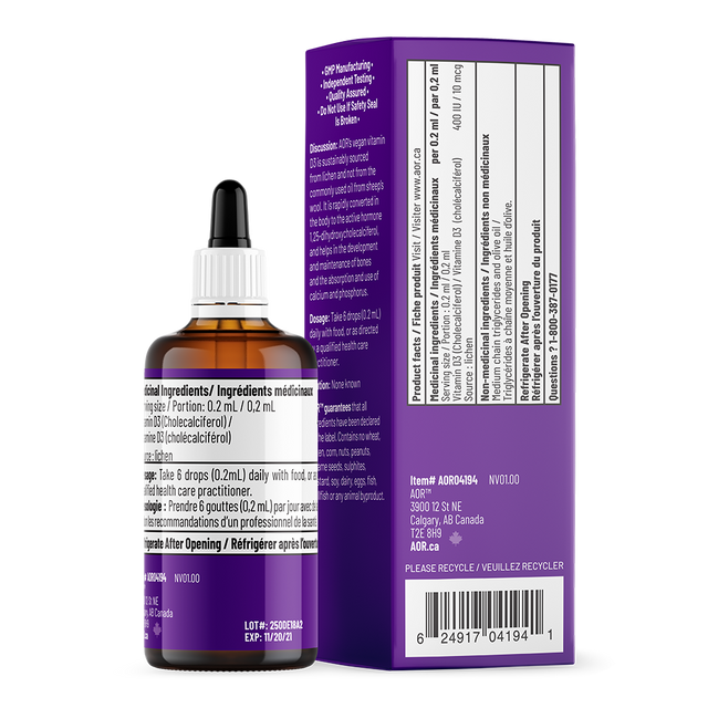 AOR Vitamin D3 Liquid (50 mL)