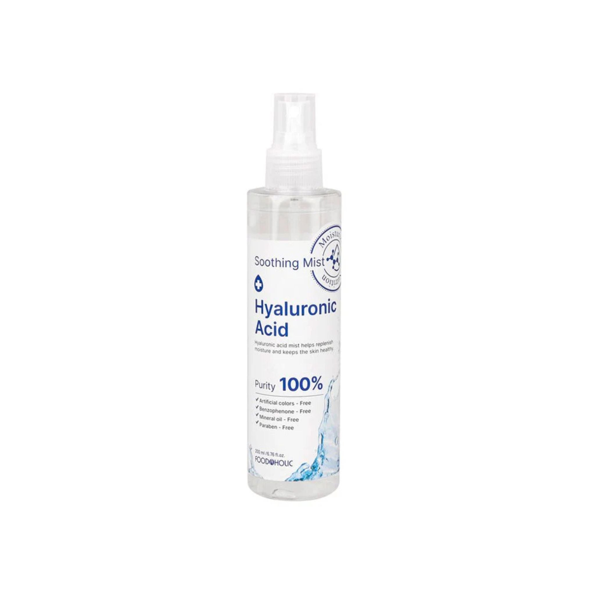 Hyaluronic Acid spray bottle on a white background