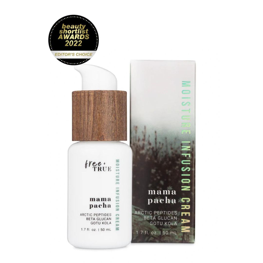 Mama Pacha skincare product with packaging on a white background