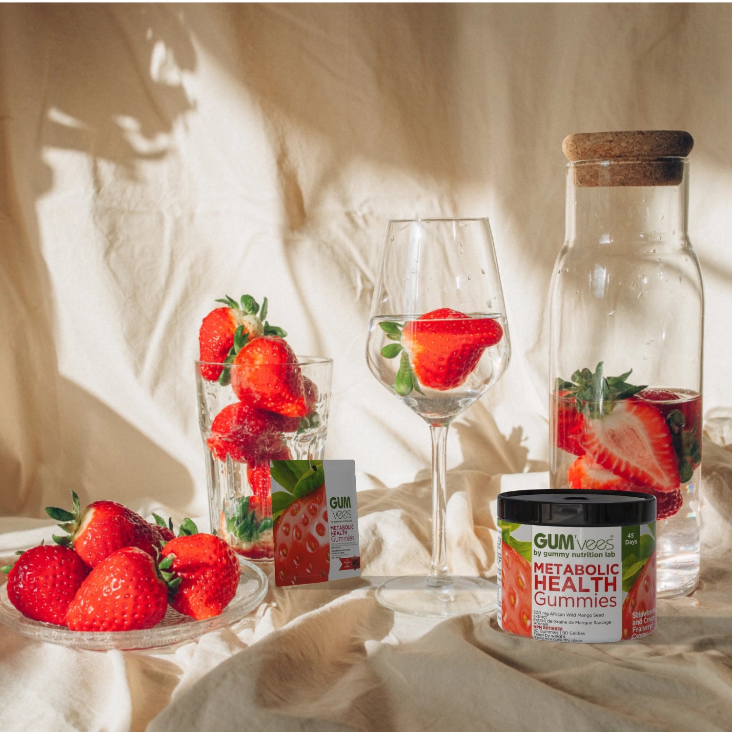 Gum Vees Metabolic Health Gummies: Strawberries and Cream