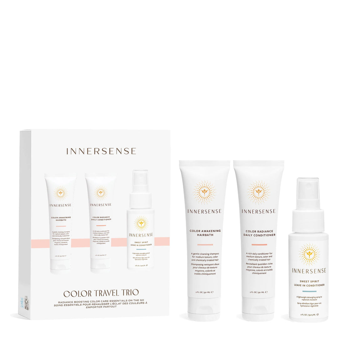 INNERSENSE Color Travel Trio set on a white background