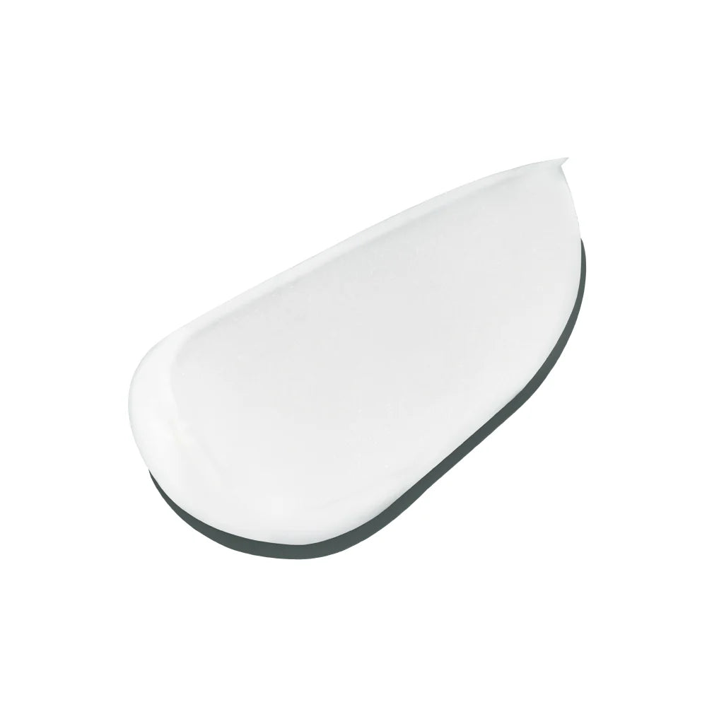 Half-circle white object with a black rim on a white background