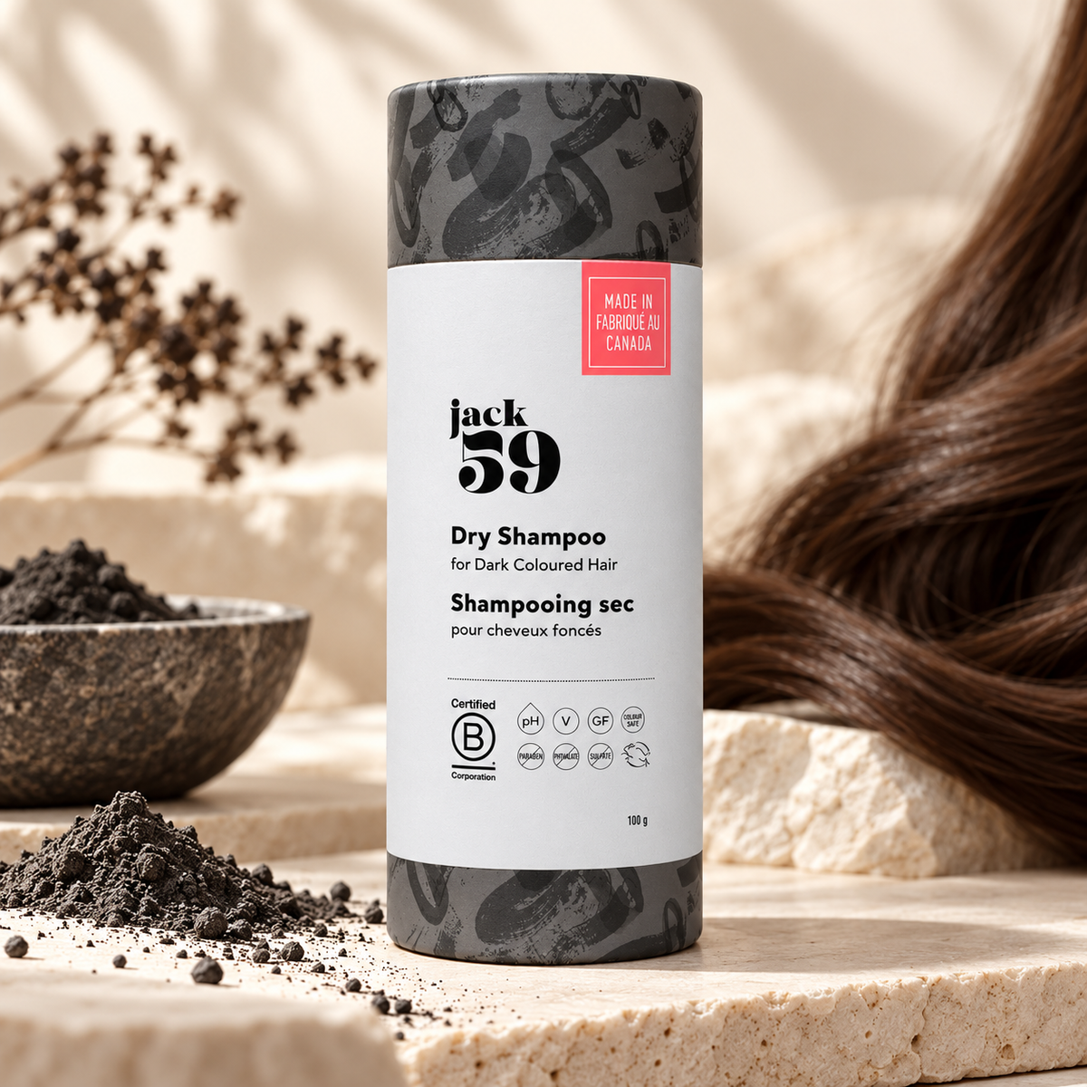Jack59 Dry Shampoo for Dark Hair