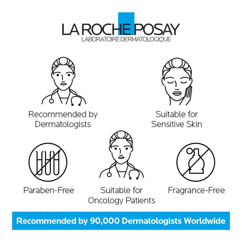 La Roche-Posay Cicaplast Baume B5 features – dermatologist recommended, paraben free, sensitive skin safe.