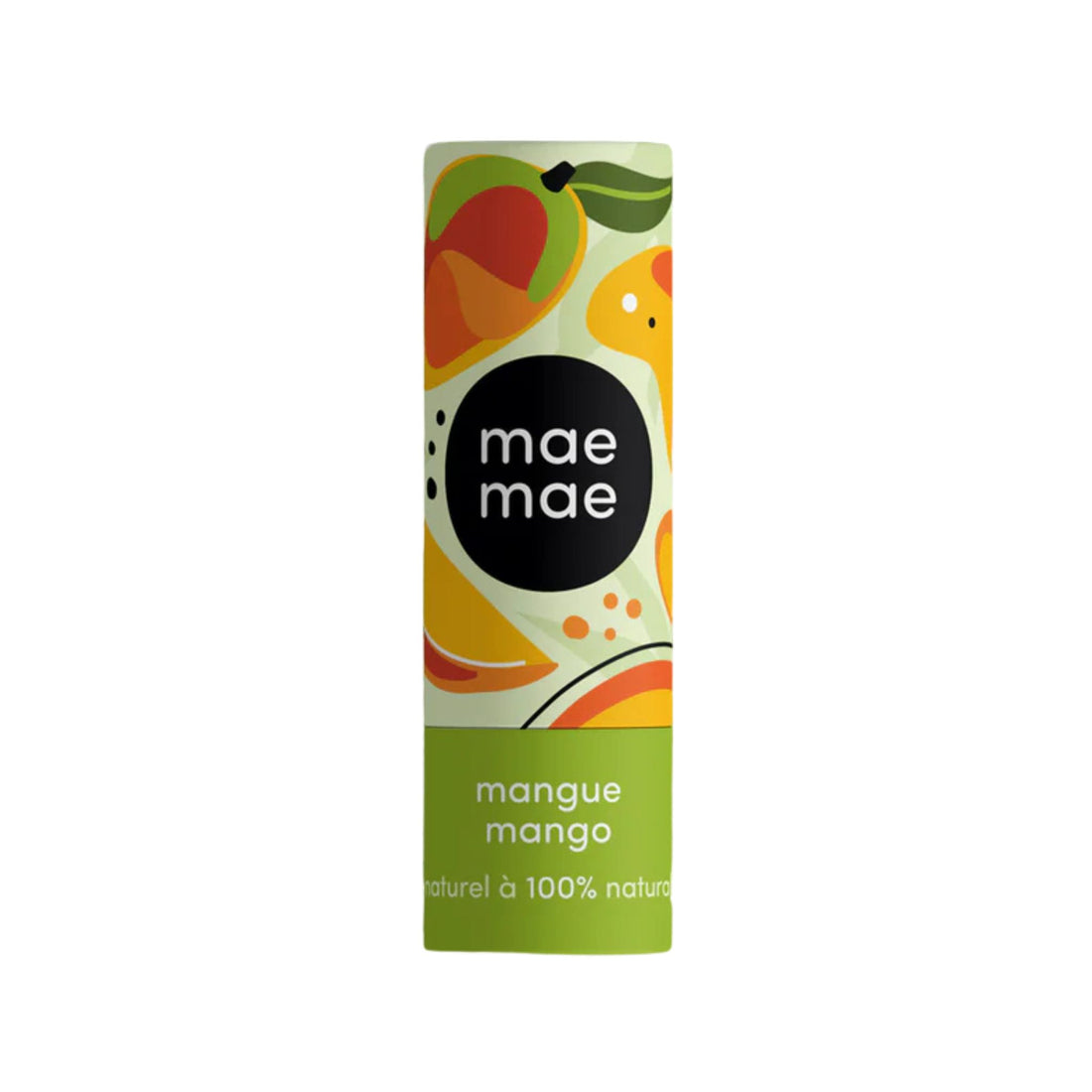 Mango juice box with 'mae maе' branding on a white background