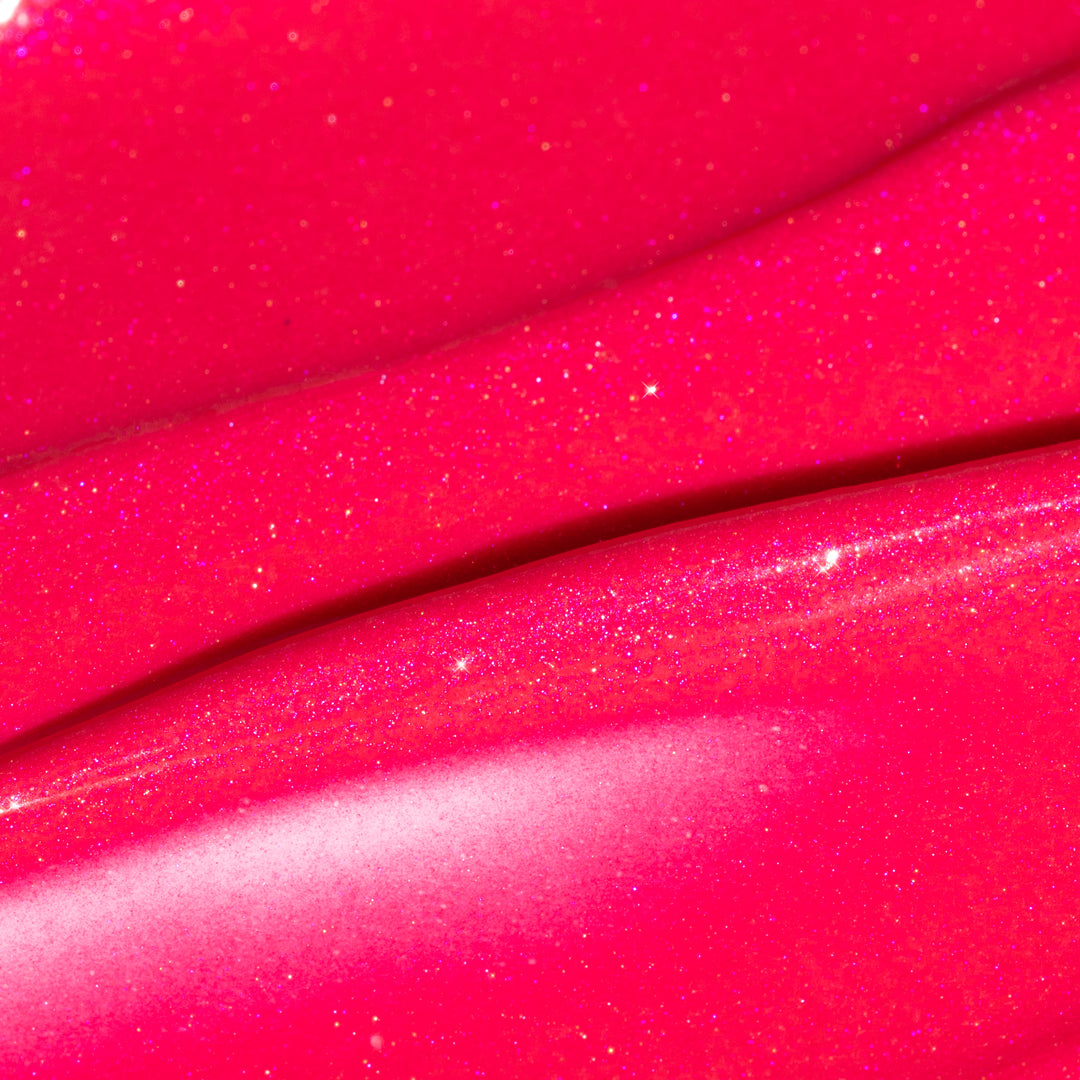 Close-up of pink glittery fabric texture