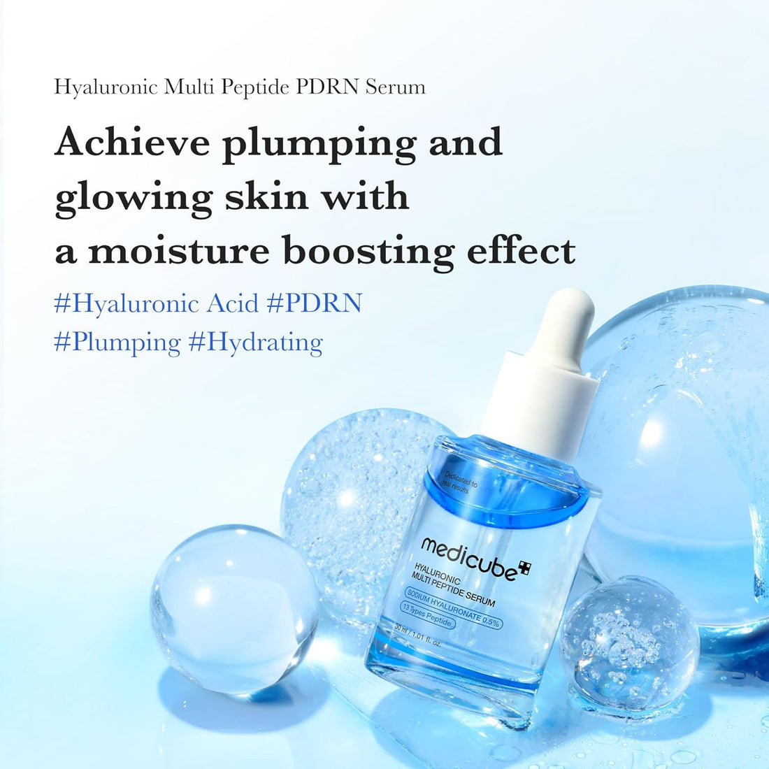 Medicube Hyaluronic Multi Peptide Serum bottle on a white background