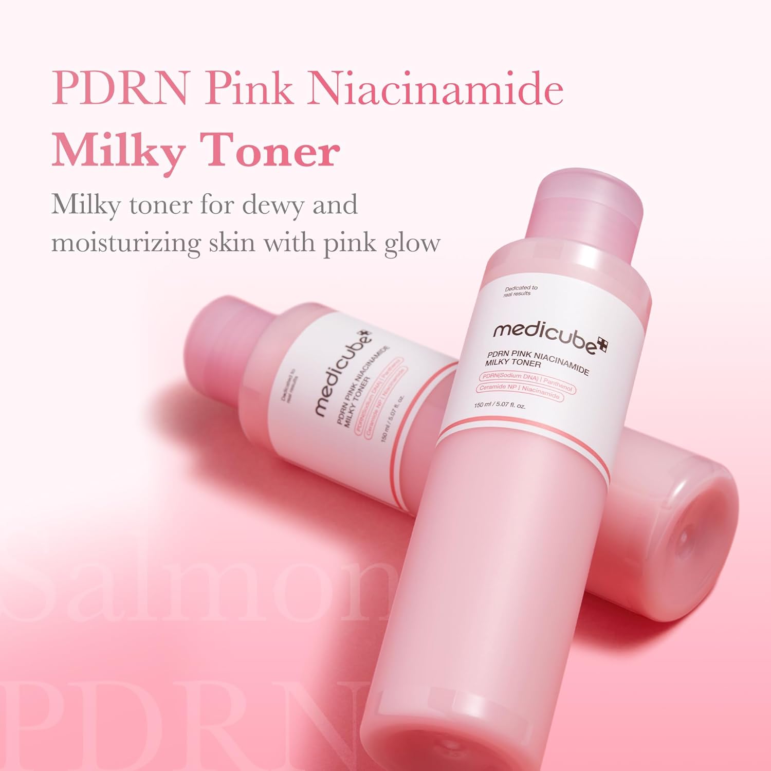 The Pharmacy Lab Medicube PDRN Pink Niacinamide Milky Toner 150ml milky toner for dewy, moisturized skin with pink glow