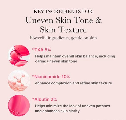 Medicube TNS Niacinamide 15% serum bottle with pink cap on a white background