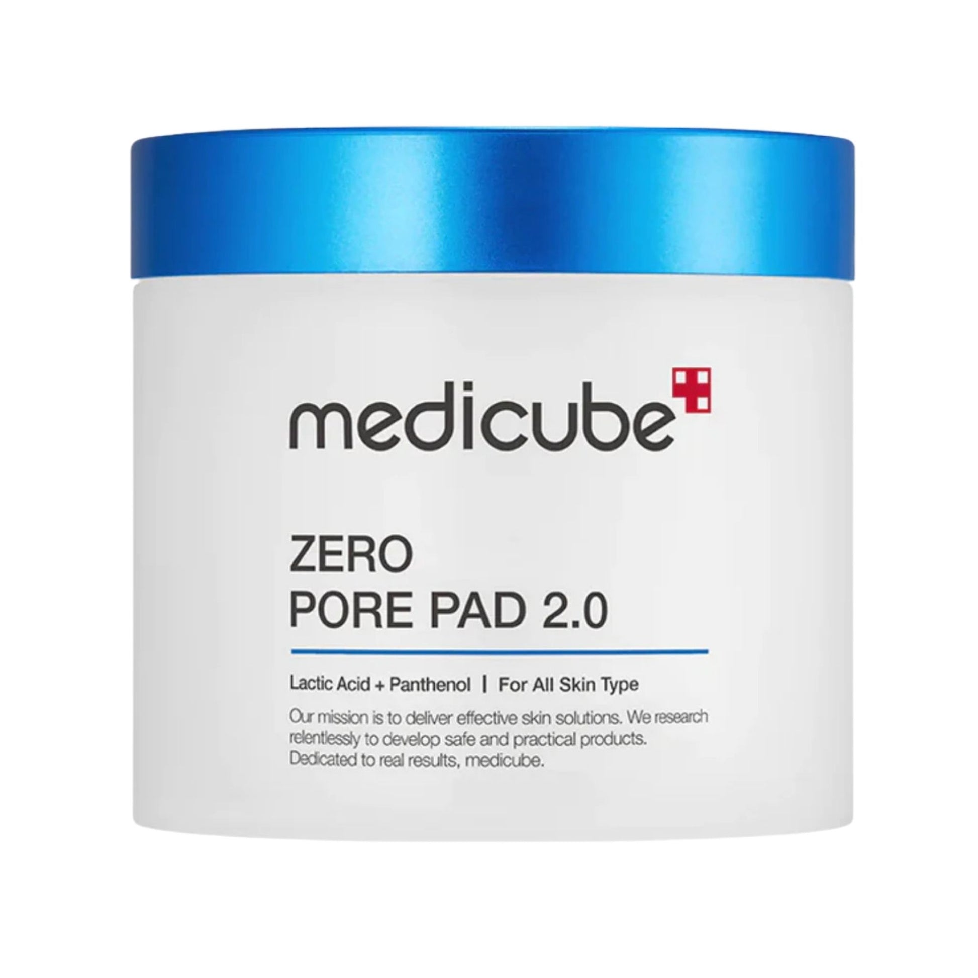 The Pharmacy Lab Medicube Zero Pore Pad 2.0 exfoliating toner pads with lactic acid and panthenol for visible pore care