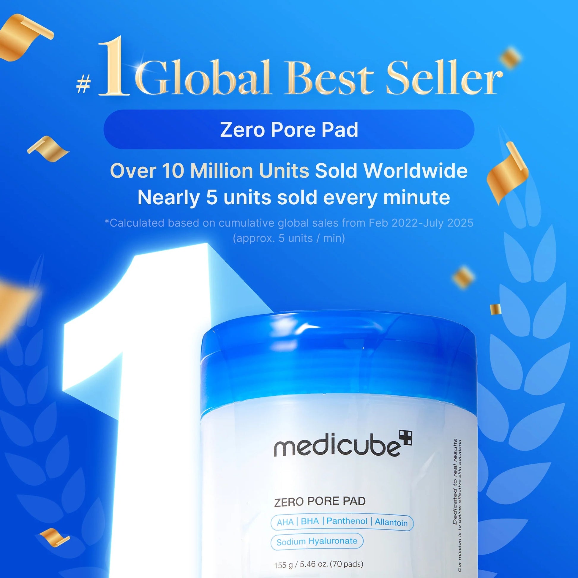 The Pharmacy Lab Medicube Zero Pore Pad 2.0 global best seller toner pads with over 10 million units sold worldwide