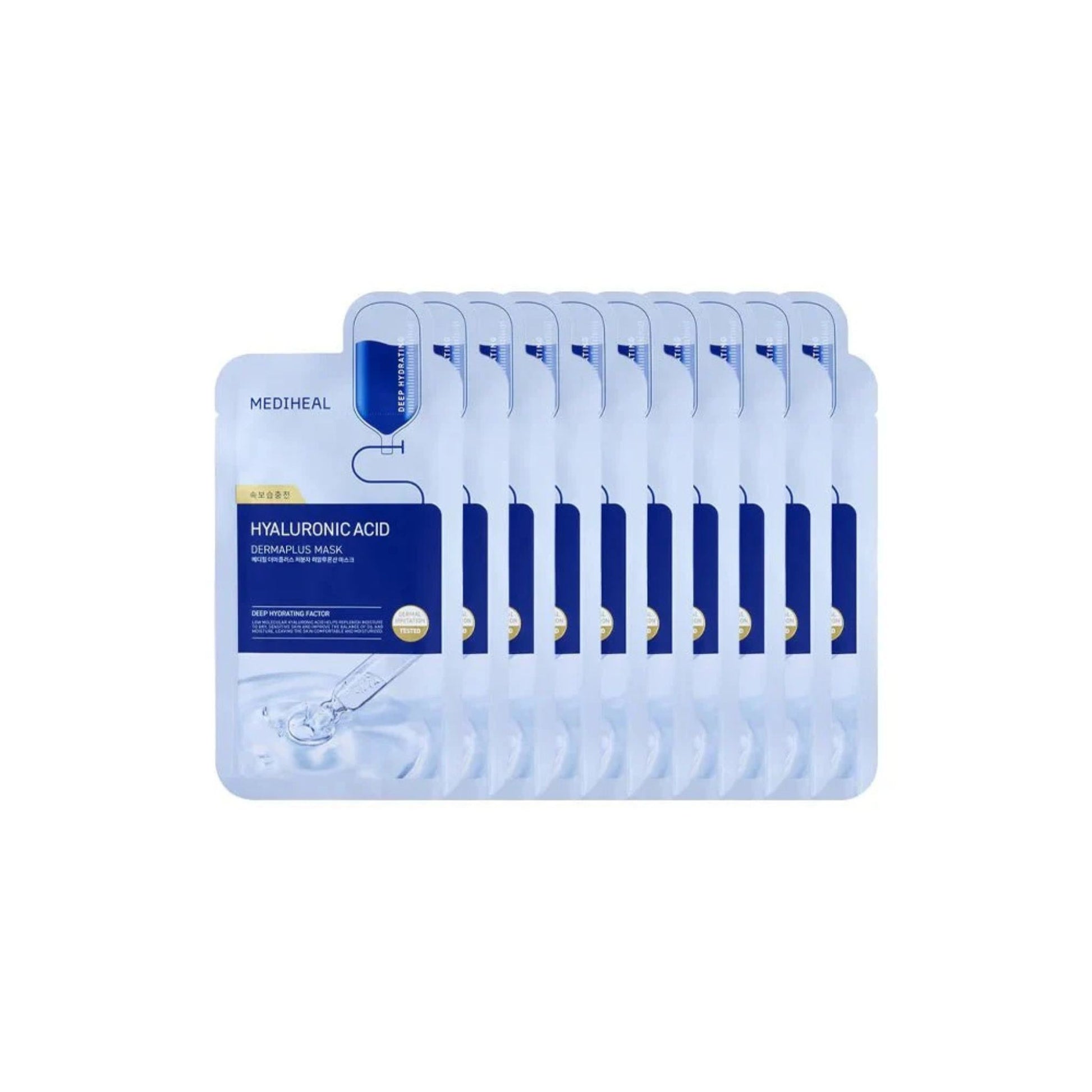 MEDIHEAL Dermaplus Low Molecular Hyaluronic Acid Mask 10 pcs