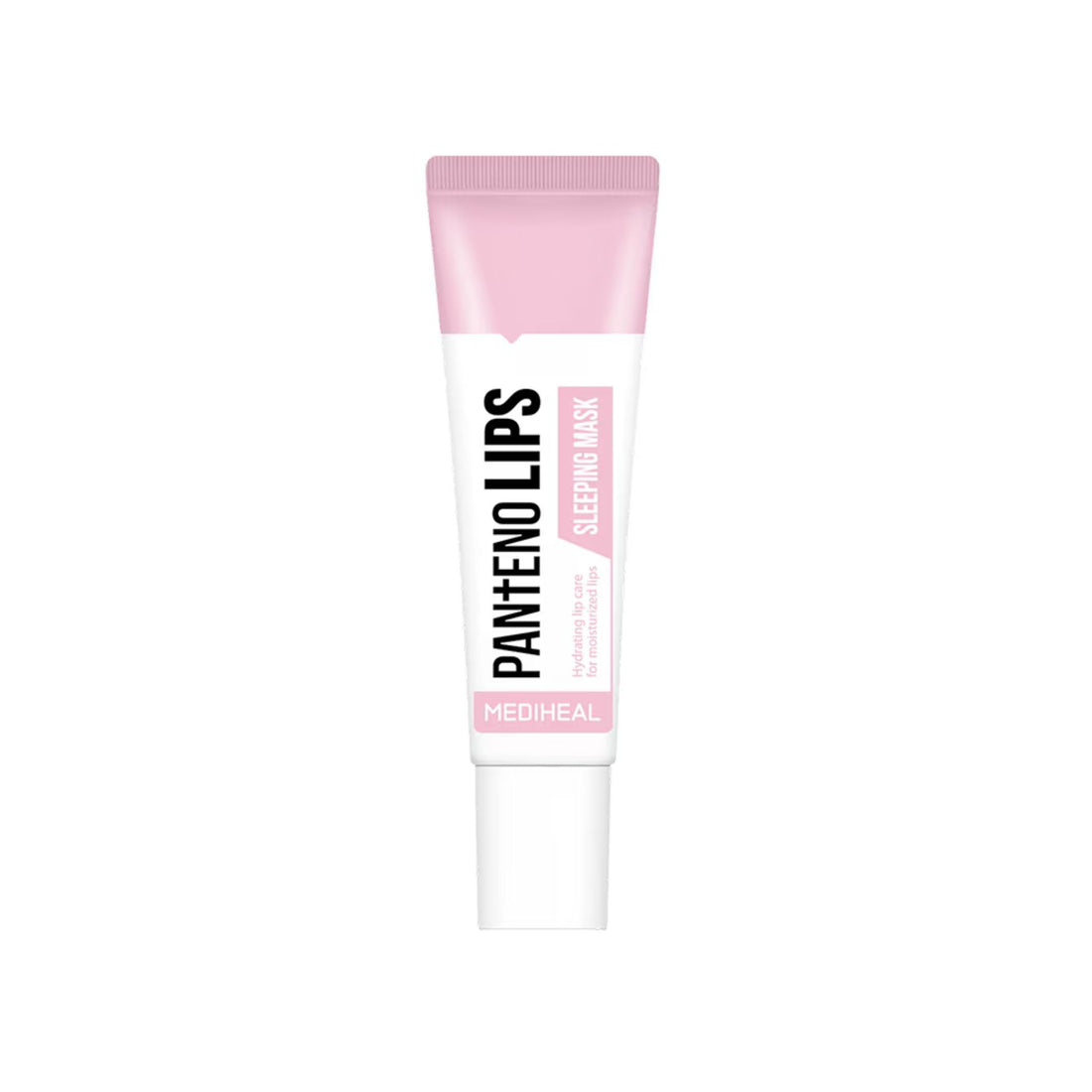 Pantene Lips sleeping mask tube with pink cap on a white background