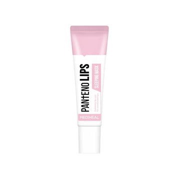 Pantene Lips sleeping mask tube with pink cap on a white background