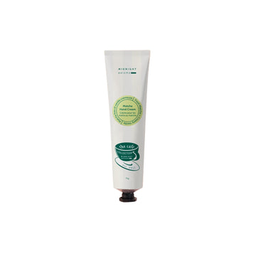 A squeeze tube of Midnight Scents Matcha Hand Cream on a solid white background, featuring green and dark green branding and text.