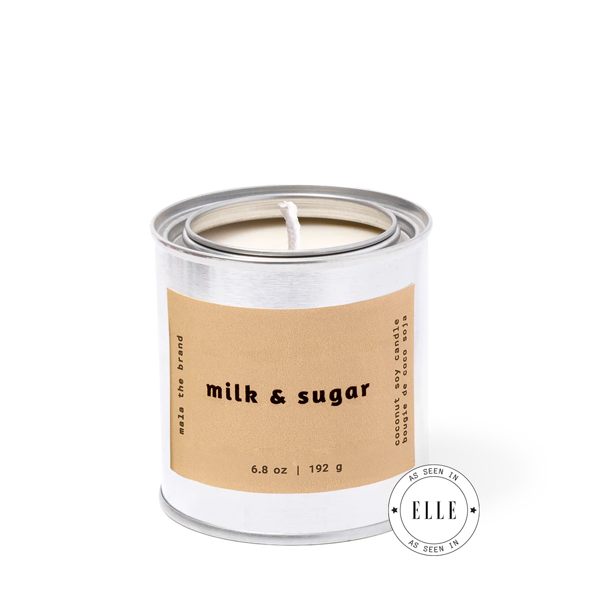 Mala the Brand: Milk and Sugar Scented Coconut-Soy Candle