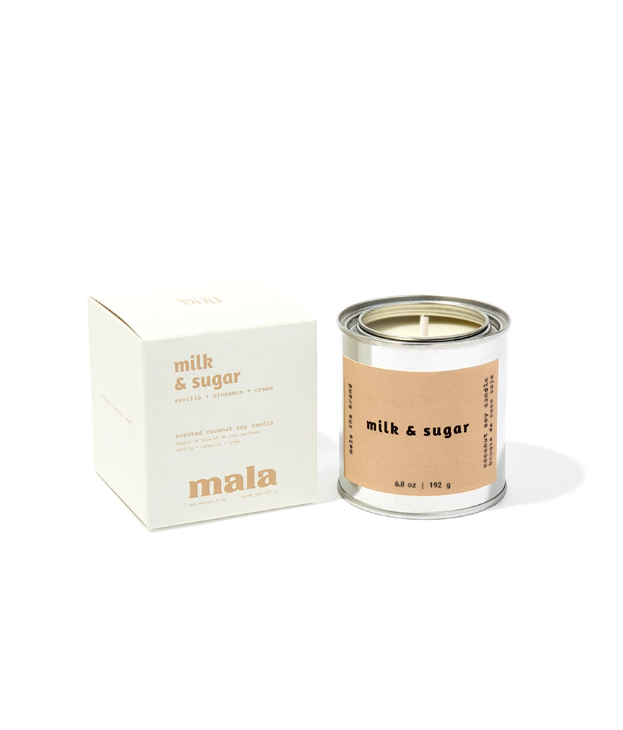 Mala the Brand: Milk and Sugar Scented Coconut-Soy Candle