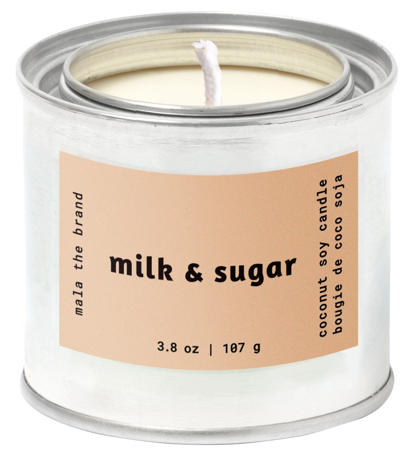 Mala the Brand: Milk and Sugar Scented Coconut-Soy Candle