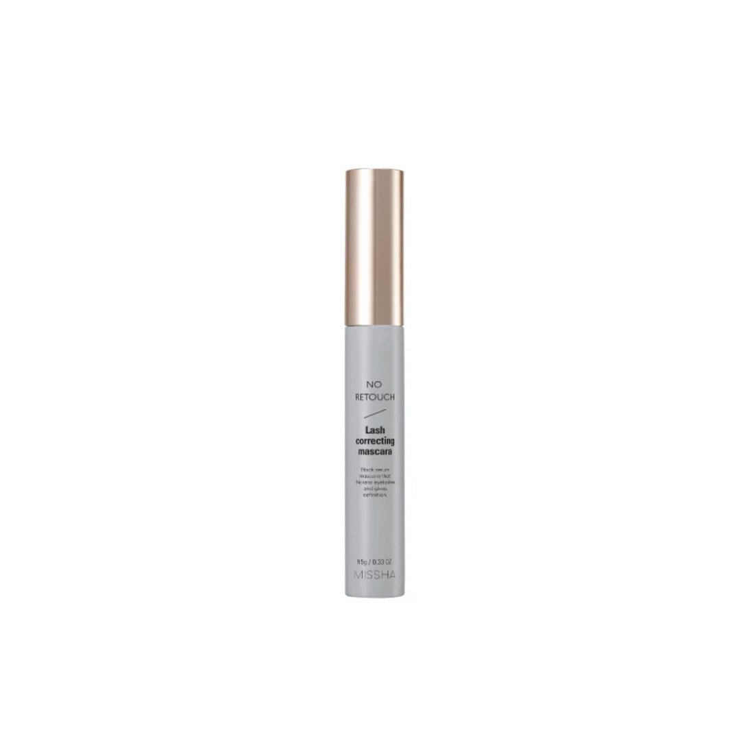 A single cosmetic tube labeled 'NO ITCHY TOUCH Lash correcting mascara' on a plain white background.