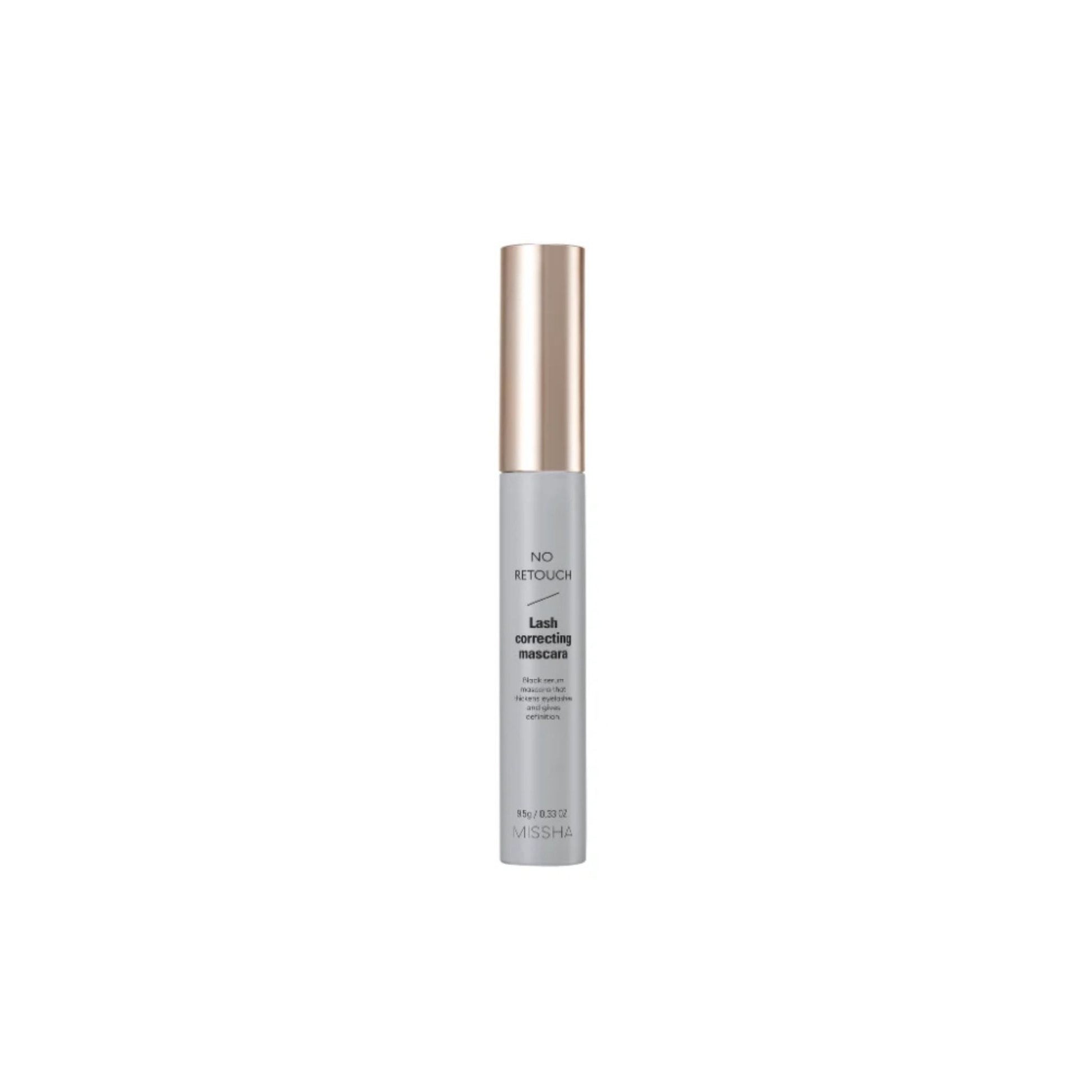 A single cosmetic tube labeled 'NO ITCHY TOUCH Lash correcting mascara' on a plain white background.