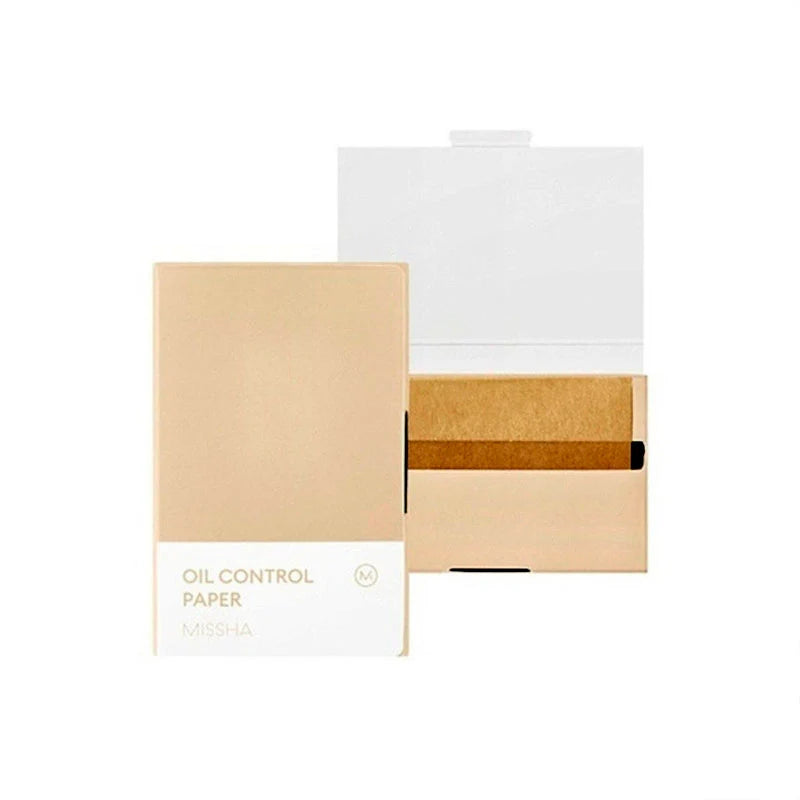 Oil control paper with packaging on a white background