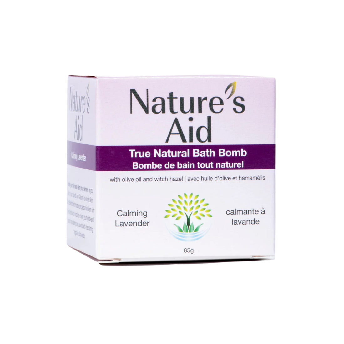 Nature's Aid True Natural Bath Bomb packaging on a white background