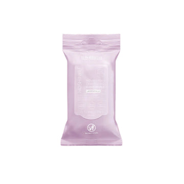 A single packet of Nisshinmu Skin Essentials Lavandula facial cleansing wipes, shown against a plain white background.