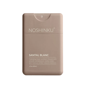The Pharmacy Lab Noshinku Santal Blanc Pocket Sprayer hydrating hand sanitizer with sandalwood, smoky cedar, and amber notes