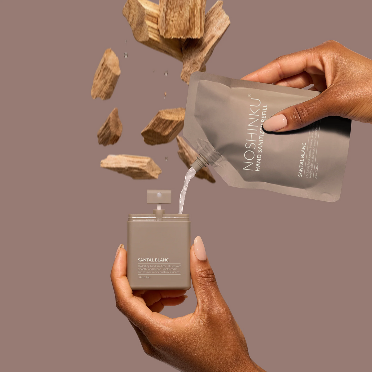 Noshinku Santal Blanc Hand Sanitizer Refill Pouch