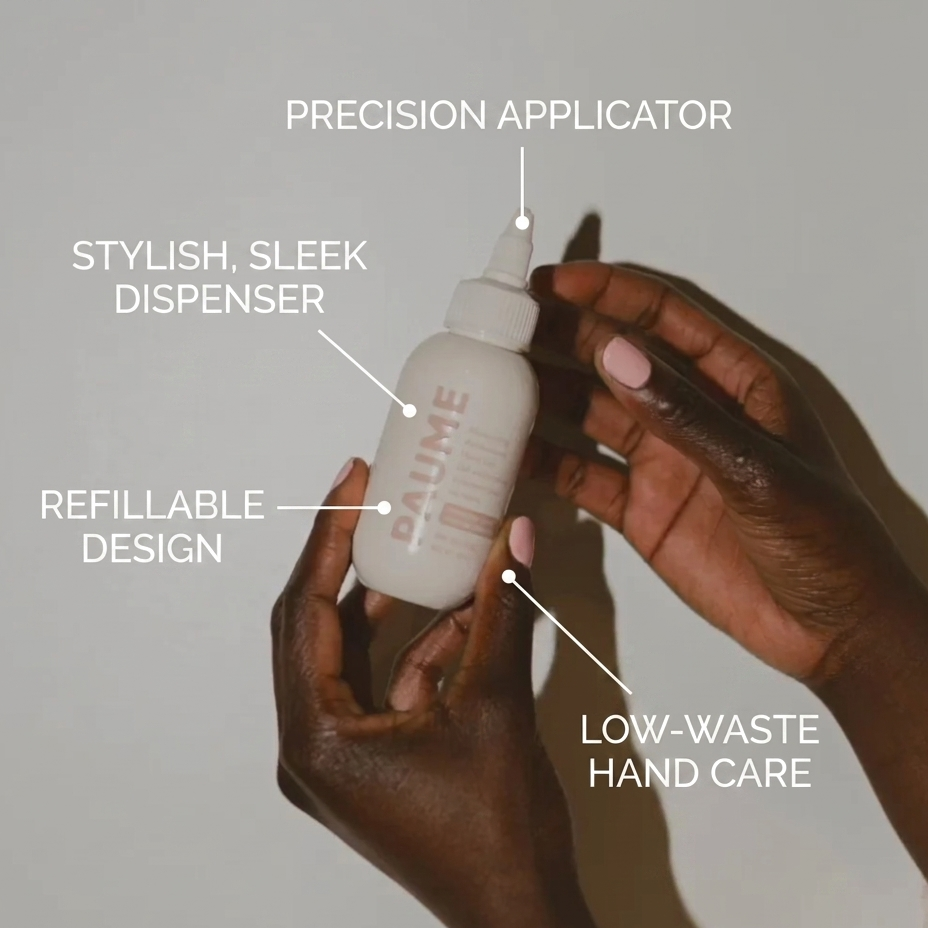 PAUME hand gel bottle on a white background